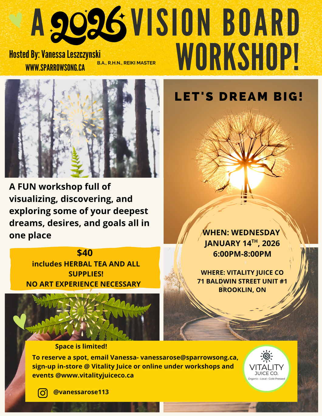 A 2026 Vision Board Workshop!