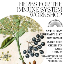Load image into Gallery viewer, Herbs for the Immune System Workshop with Guest Herbalist, Marissa at Vitality Juice!