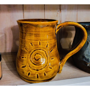 Spiral Sun Mug - Ocre