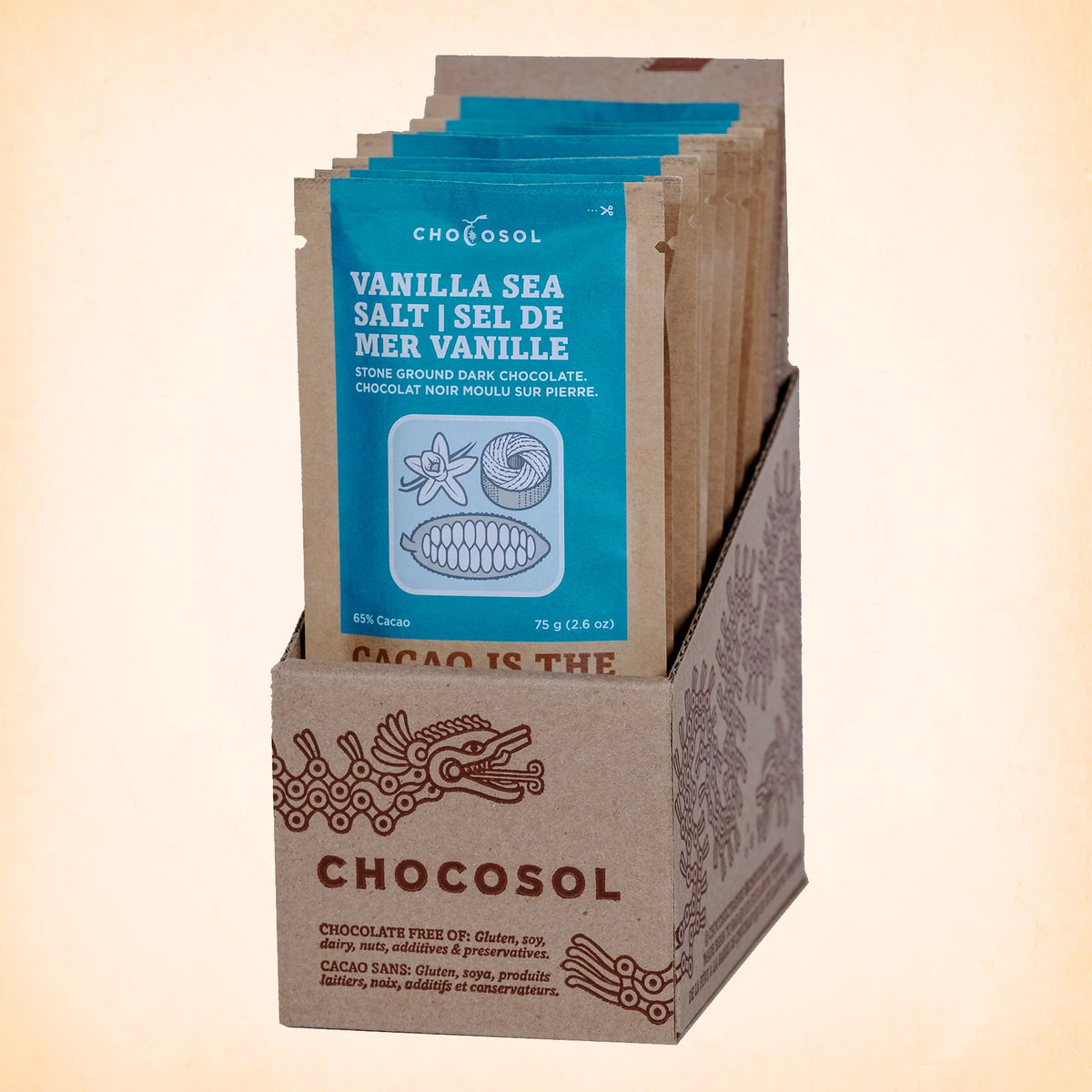 Chocosol Vanilla Sea Salt Cacao Chocolate Bar – Vitality Juice Co.